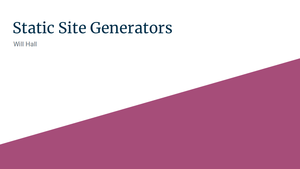 Static Site Generators